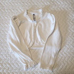 Toddler Girls White Cardigan/ Shawl
